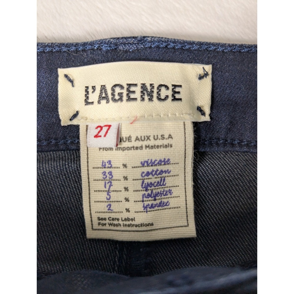 NWOT L'AGENCE Women's Skinny Jeans Dark‎ Wash Stretch Denim Fits 26x30 - Picture 6 of 12